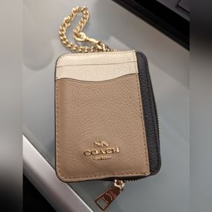 Coach color block wallet with keychain